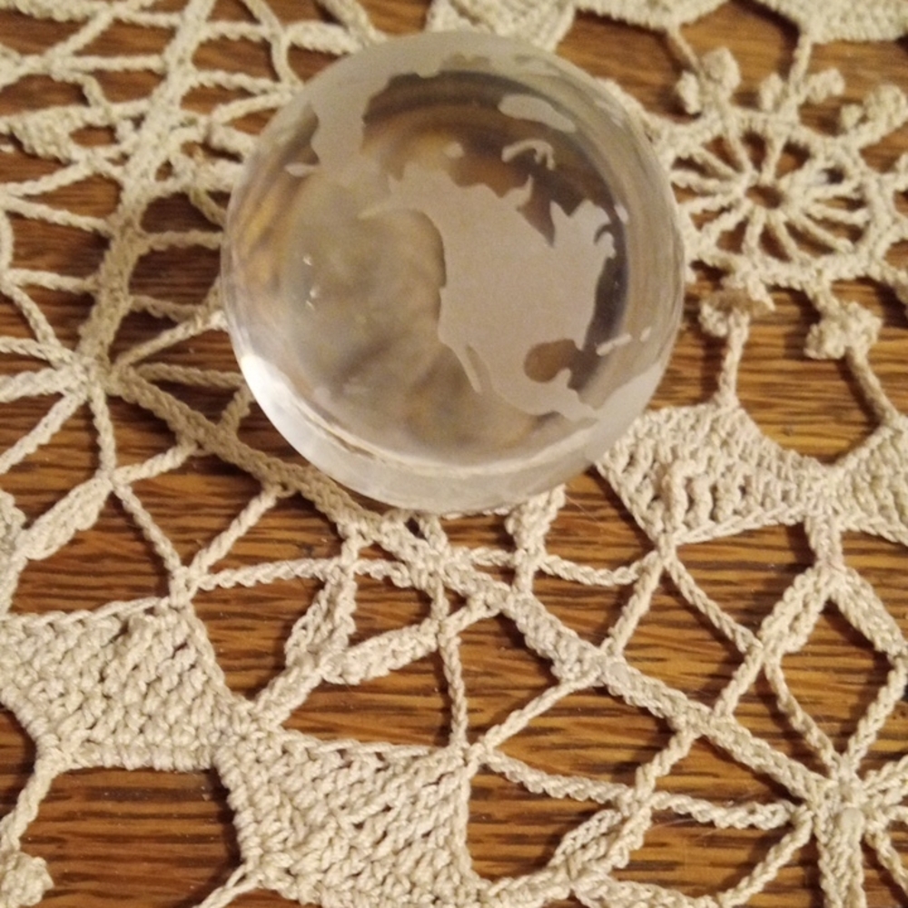 Clear Glass Globe Paperweight